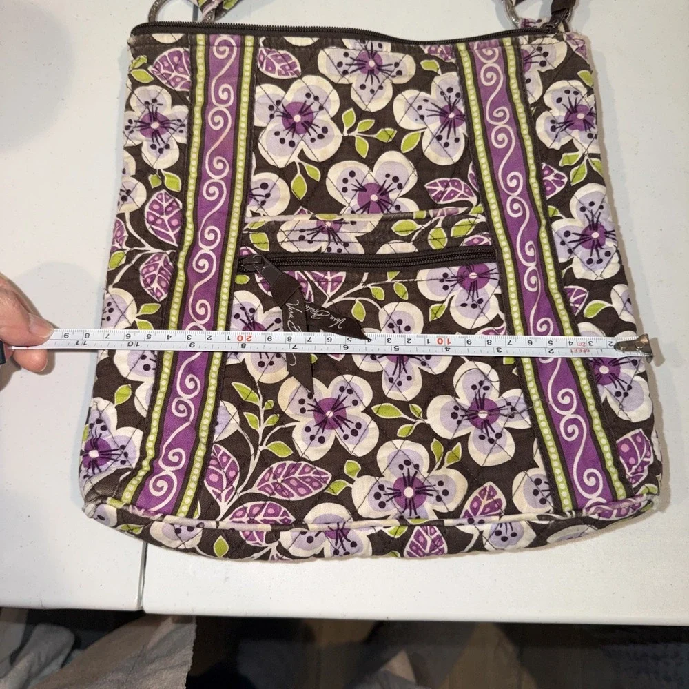 Vera Bradley Plum Petals Quilted Crossbody ~ Floral Print ~‎